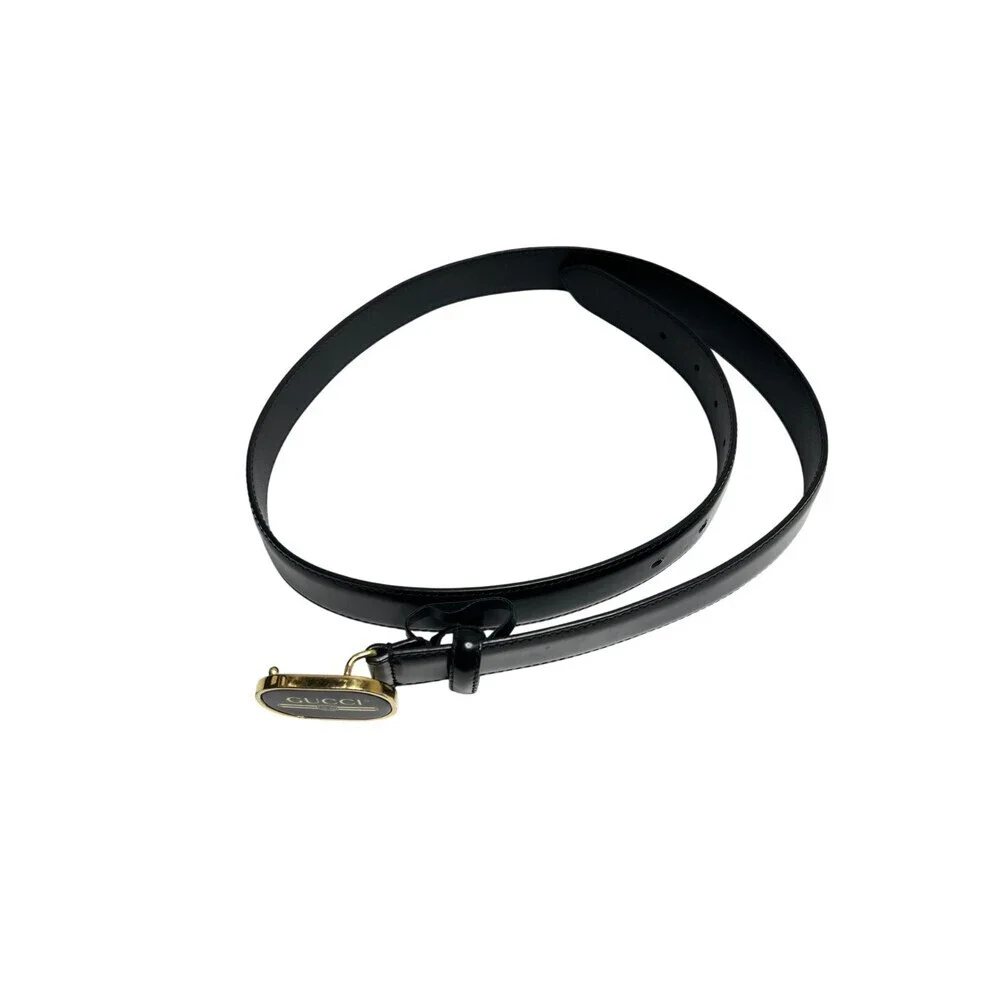 Gucci Men's Belt Leather Black Size 95/38 547754 Authentic Made in Italy